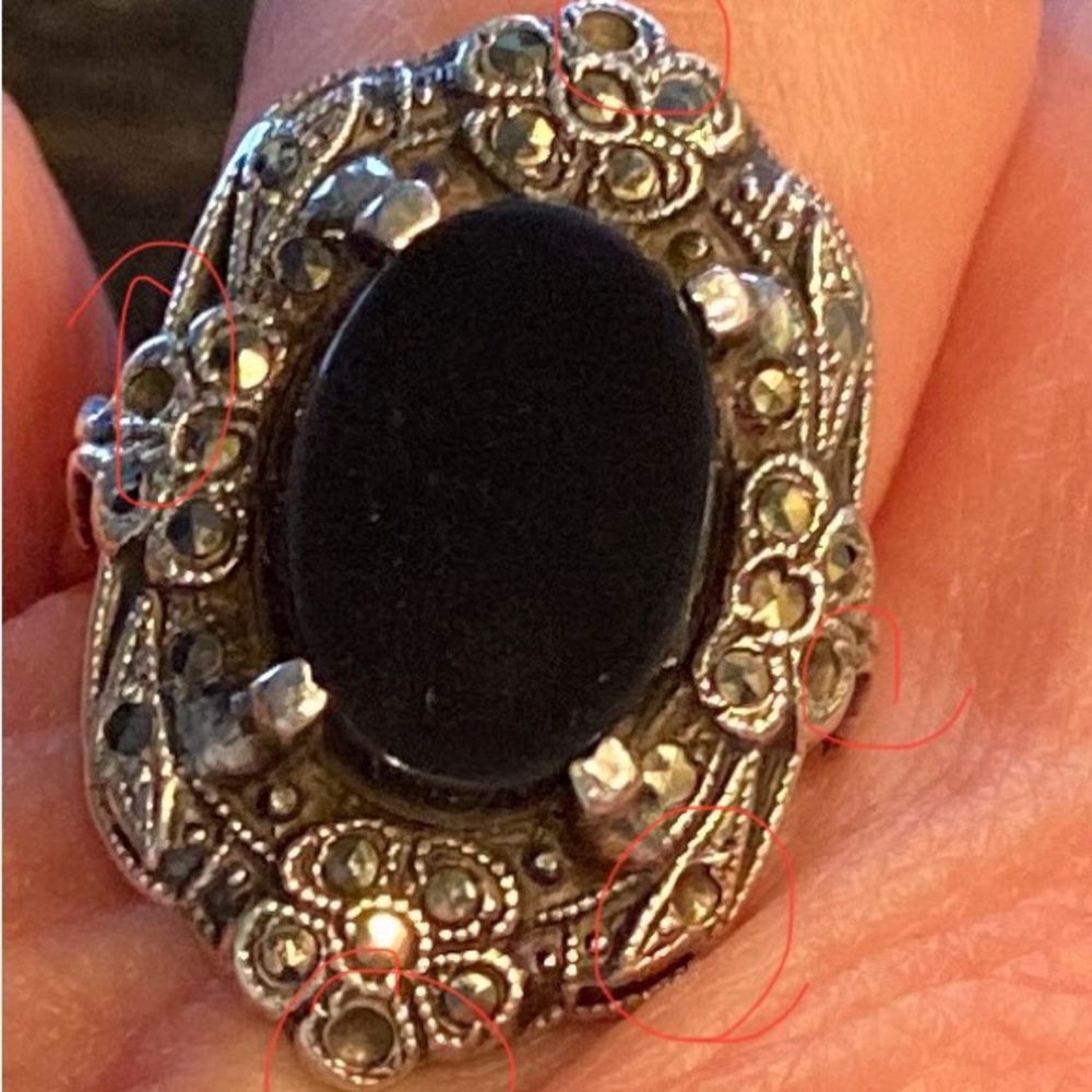 Vintage estate sterling silver opera ring - Picture 10 of 11